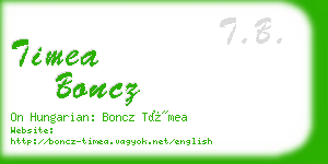 timea boncz business card